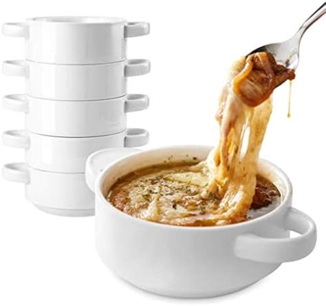 Amazon Stock Your Home White French Onion Soup Crocks Count