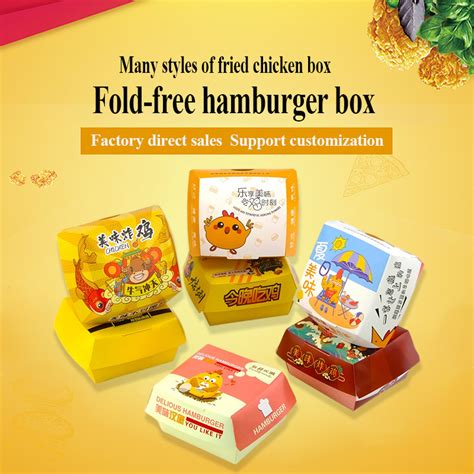 China Custom Disposable Food Grade Cardboard Hamburger Packaging Paper