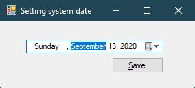 change system date