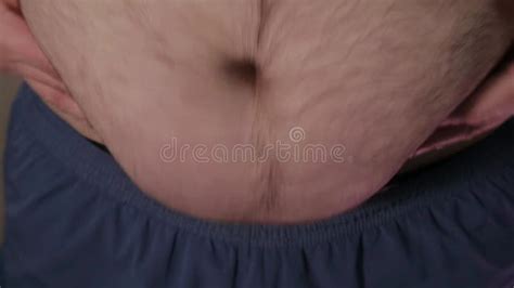 Fat Man Touching His Fat Belly Stock Video Video Of Business Body