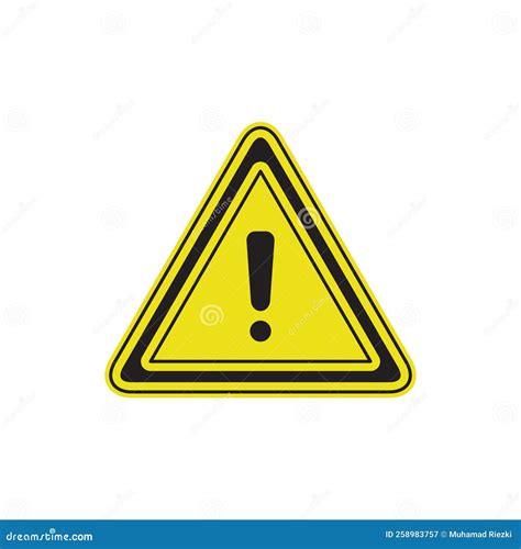 Warning Symbol Icon Danger Warning Sign With Exclamation Eps2 Stock