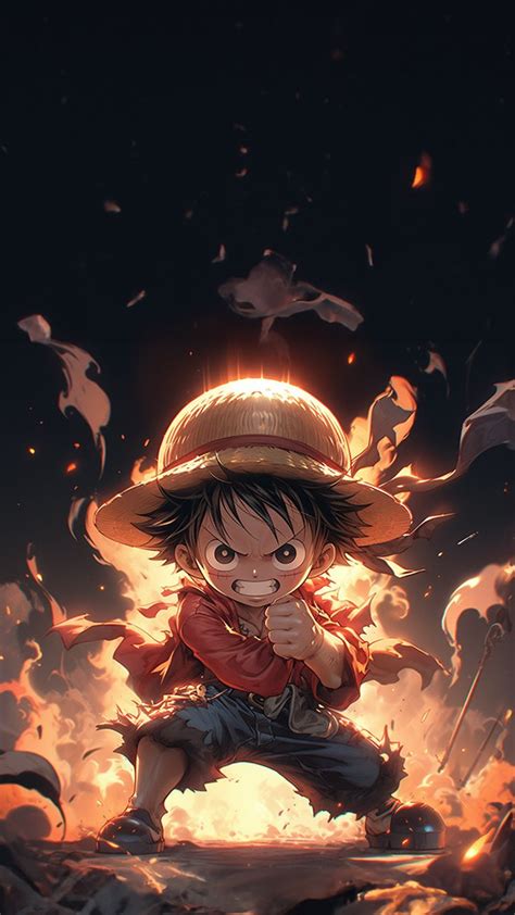 Monkey D Luffy Wallpaper 4K Şirin çizim Anime kilit ekranı Resim