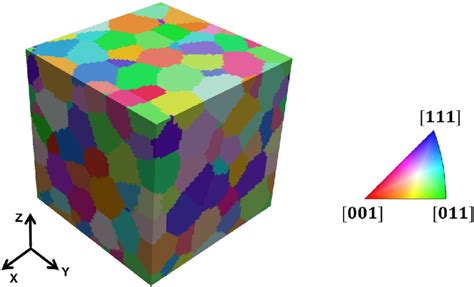 The Representative Volume Element Rve Used For Crystal Plasticity