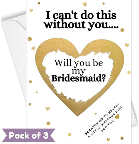 Bridesmaid Proposal Scratch Off Cards “will You Be My