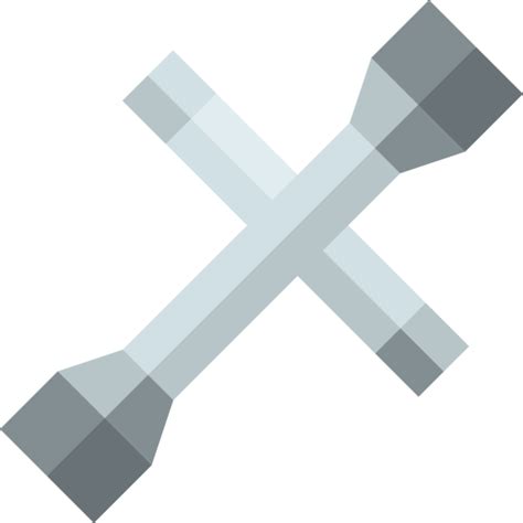 Cross wrench Basic Straight Flat icon