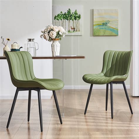 YOUNUOKE Dining Chairs Set Of 2 Upholstered Mid Century Modern Lounge