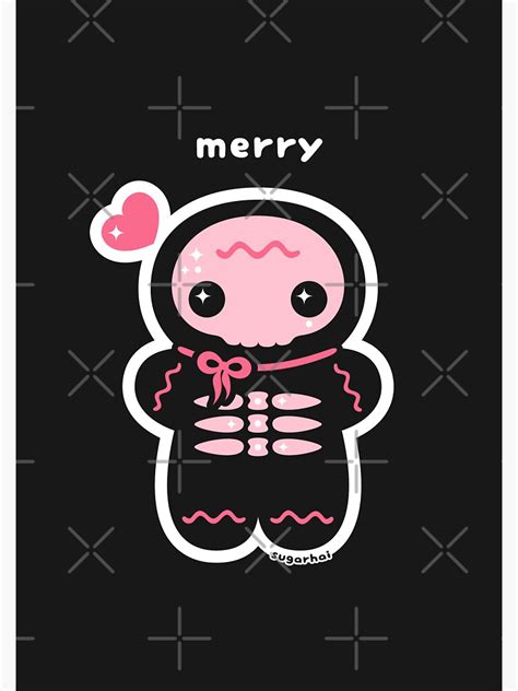 Creepy Cute Christmas Gingerbread Man Sticker For Sale By Sugarhai