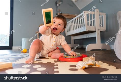 Cute Happy Baby Boy Playing Toys Stock Photo 2237515581 Shutterstock