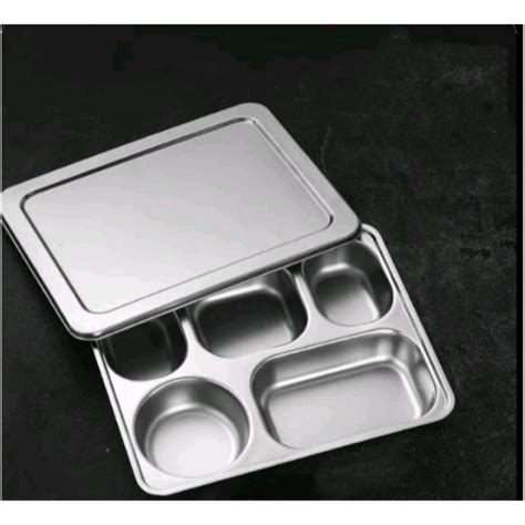 Jual Lunch Box Sekat Piring Makan Stainles Steel Sekat Wadah