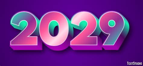 2029 Text Effect and Logo Design Event