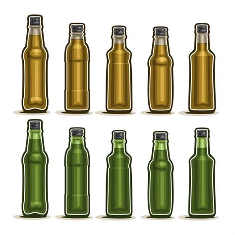 Vector Set Logo Glass Bottles — Stock Vector © Mihmihmal 123620548