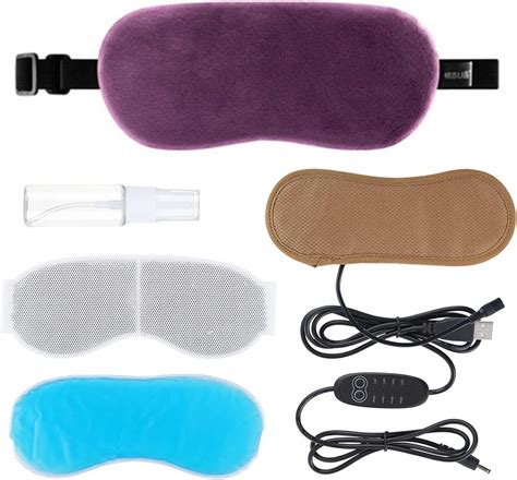 Cagogo In USB Electric Heating Hot Compress Eye Mask Gray Eye Relaxation Physiotherapy