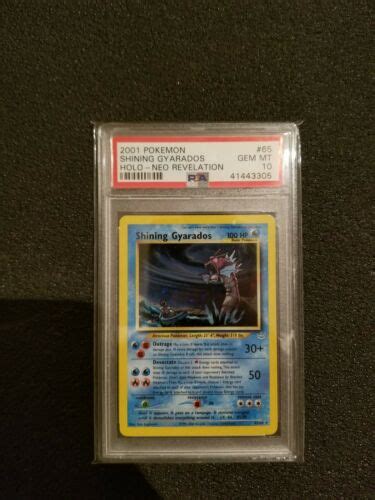 Pokemon Psa 10 Gem Mint Shining Gyarados Holo 2001 Neo Revelation