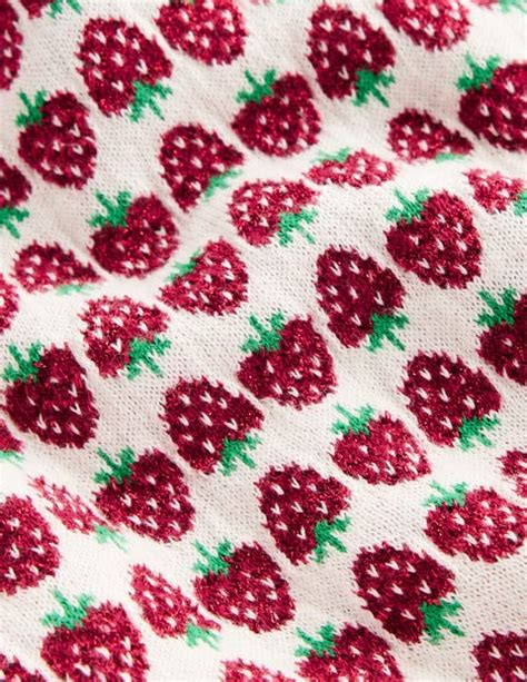 Sparkle Fair Isle Sweater Vest Red Sparkle Strawberry Boden Us