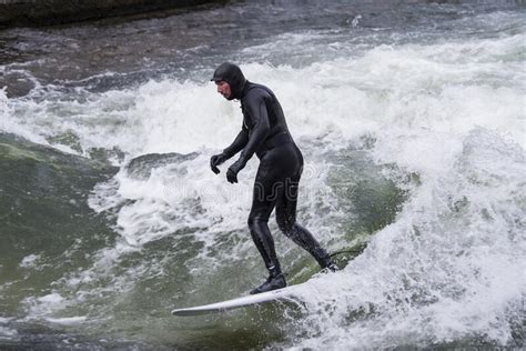 Surfer In The City River Munich Editorial Stock Photo Image Of