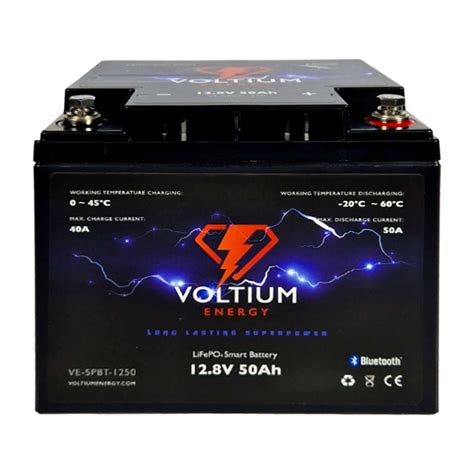 Voltium Energy Lifepo4 Smart Battery 12 8v 50ah Raptor Boats