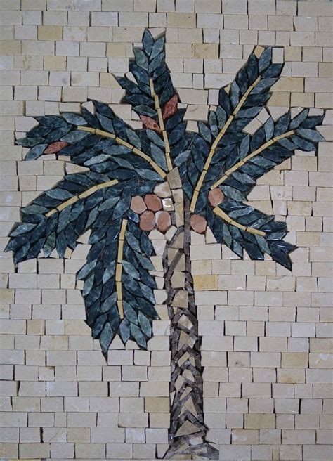 Coconut Mosaic Tree Flowers And Trees Mozaico