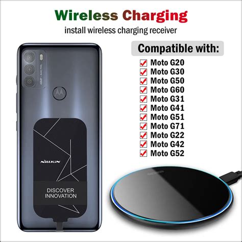 Qi Wireless Charging For Motorola Moto G20 G30 G50 G60 G100 G31 G41 G51 G71 G22 G42 G52 5g