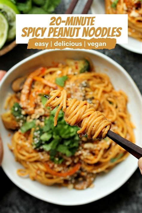 20 Minute Spicy Peanut Noodles Eat Figs Not Pigs Recipe Spicy