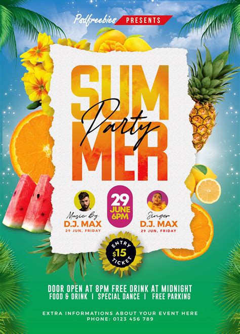 Beach Party Flyer Psd Free Download