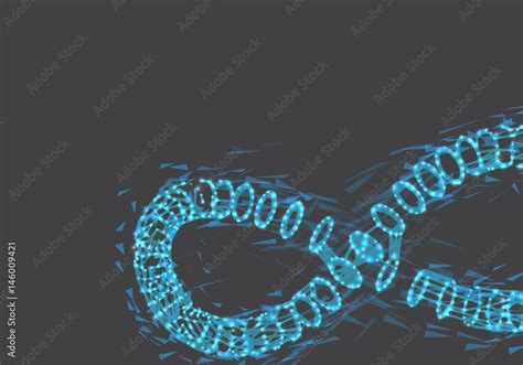 Illustration Of Vector Infinity Symbol Future Technology Wireframe Mesh