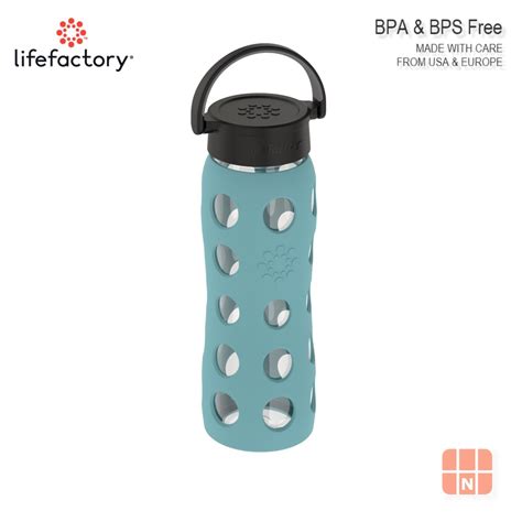 Lifefactory Oz Glass Water Bottle With Classic Cap And Protective