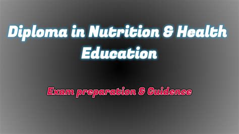 Diploma In Nutrition Health Education Dnhe Ignou Friend