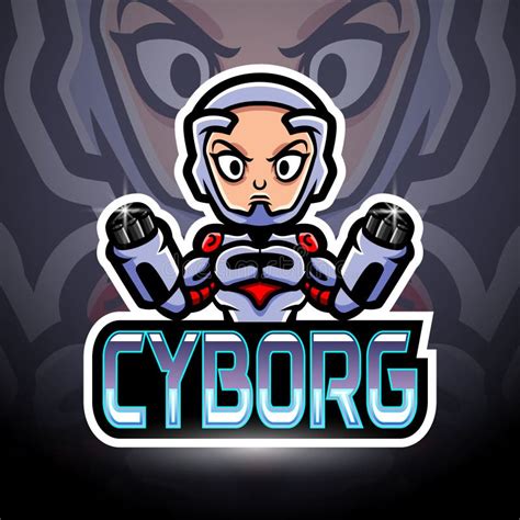 Cyborg Esport Logo Mascot Design Stock Vector Illustration Of