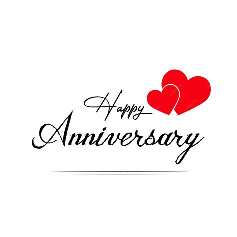 Premium Vector Happy Anniversary Wedding Wish Lettering Text