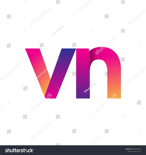 Initial Letter Vn Logo Lowercase Magenta Stock Vector (Royalty Free ...