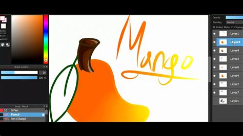 Redrawing A Mango Speedpaint YouTube