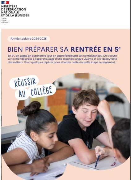 Bien préparer sa rentrée en 6eme et 5eme Collège Amiral Bouvet