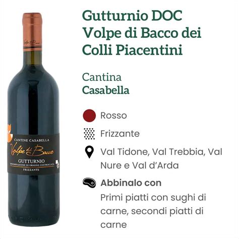 Gutturnio DOC Volpe Di Bacco Frizzante Cantine Casabella