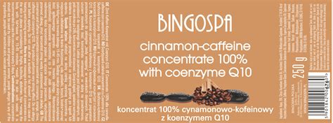 Koncentrat 100 Cynamonowo Kofeinowy Z Koenzymem Q10 BINGOSPA BINGOSPA