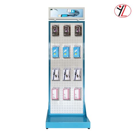 Double Sided Pegdboard Hook Peg Display Rack Shop Retail Floor Cardboard Pegboard Display Stand