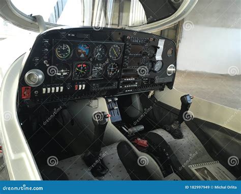 Cockpit of Small Aircraft - DA40 TDI Stock Image - Image of flight ...