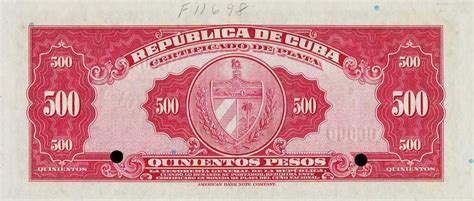 Cuba P75 500 Pesos From 1944