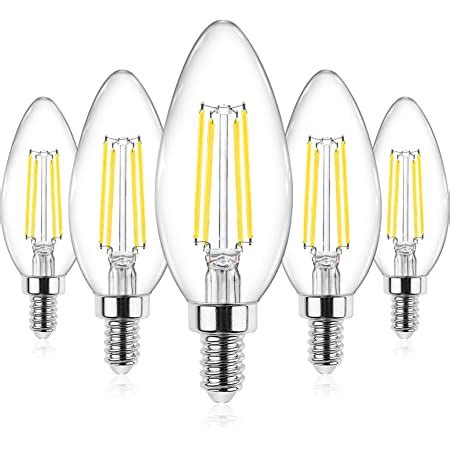 Ascher E Led Classic Candelabra Clear Light Bulbs Equivalent W