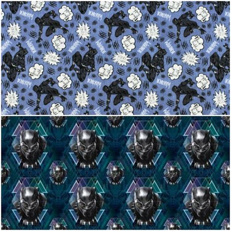Marvel Black Panther Cotton Fabric Sewing Quilting Face Etsy
