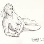 Nude Male Female 342A Pen Ink Figure Drawing Stephen Condren