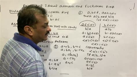 Principal Ideal Domain And Euclidean Ring Define Divisibility And Associate Lecture 1 Youtube