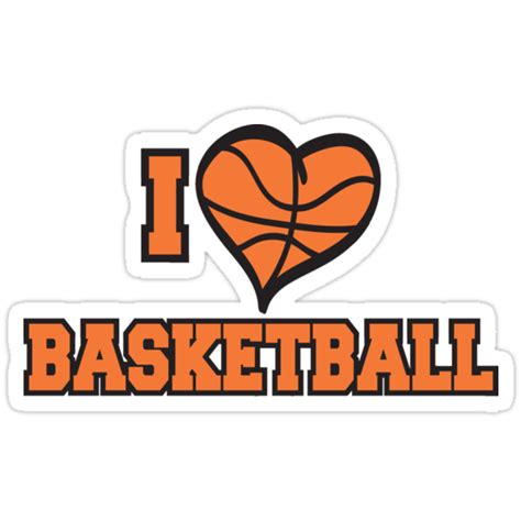 I Love Basketball Stickers By Sportst Shirts Redbubble