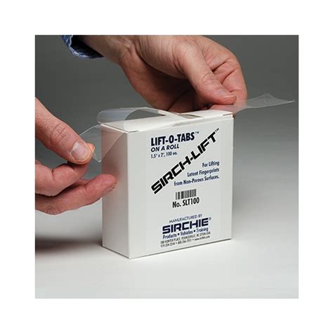 SIRCH LIFT Tabs Roll Of 100 Latent Print Lifting Backing Forensic