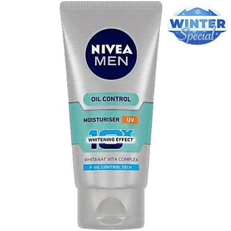 Buy Nivea Nivea Men Moisturiser Oil Control 10X Whitening 50 Ml Online