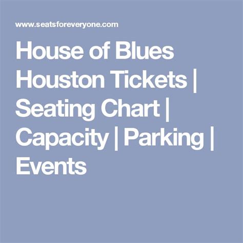 House Of Blues Houston Seating Chart