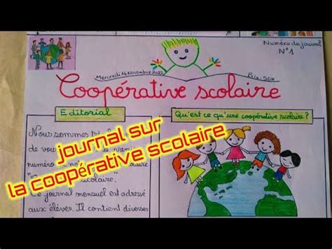 Journal sur la coopérative scolaire Le journal sous forme pdf est dans