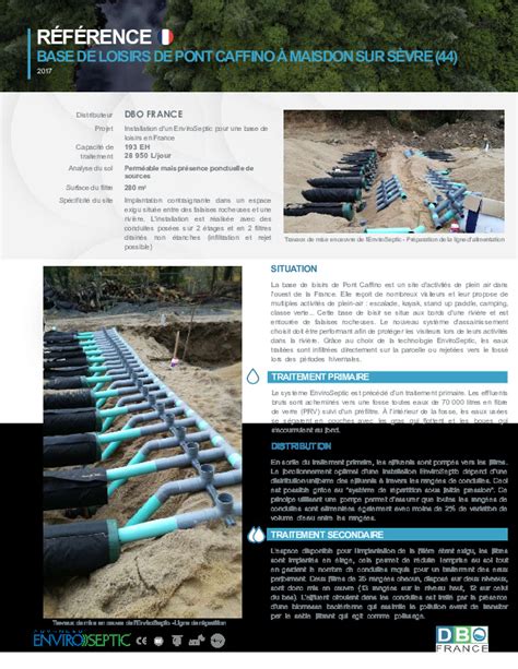 Brochure Etude De Cas Enviroseptic Base De Loisirs De Pont Caffino