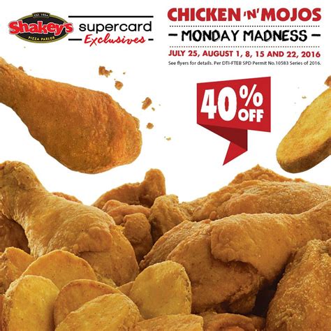 Shakey’s Chicken 'N' Mojos Monday Madness!