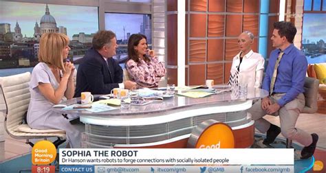 Sophia On Good Morning Britain Hanson Robotics Ltd