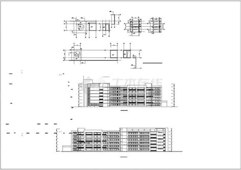 某地多层大学教学楼建筑设计施工图中小学校土木在线